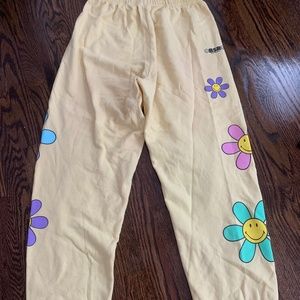 BSR Flower Smiley Face Sweatpants